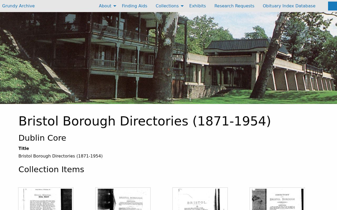 Bristol Township city directory research at the Grundy digitized Bristol directories collection